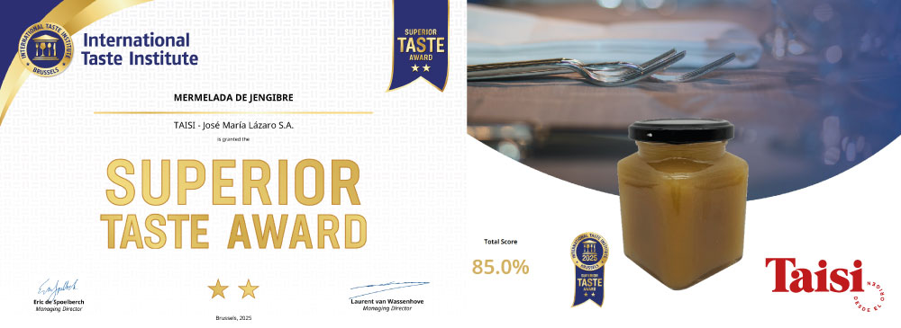 Taisi, ITI Superior Taste Award, Mermelada de Jengibre